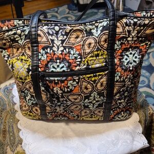 Vera Bradley Black Floral Tote
